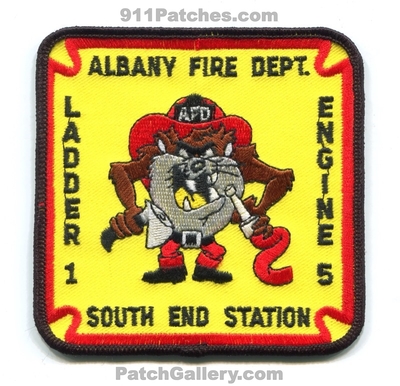Albany Fire Department Engine 5 Ladder 1 Patch (New York)
Scan By: PatchGallery.com
Keywords: dept. afd company co. station south end station