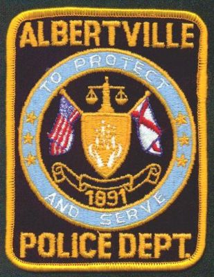 Albertville Police Dept
Thanks to EmblemAndPatchSales.com for this scan.
Keywords: alabama department