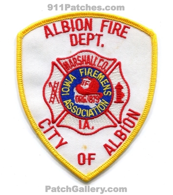 Albion Fire Department Marshall County Patch (Iowa)
Scan By: PatchGallery.com
Keywords: dept. co. firemens association ia. city of