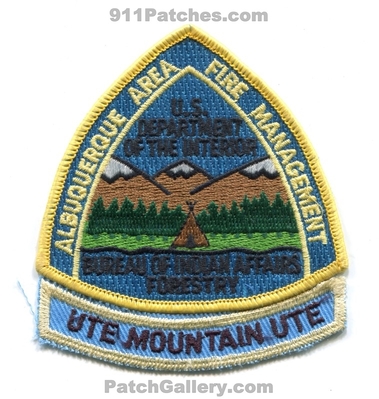 Albuquerque Area Fire Management Ute Mountain Ute Patch (Colorado)
[b]Scan From: Our Collection[/b]
Keywords: united states us department dept. of the interior doi bureau of indian affairs bia tribe tribal