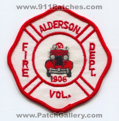 Alderson Volunteer Fire Department Patch (Oklahoma)
Scan By: PatchGallery.com
Keywords: vol. dept.