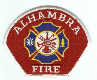 Alhambra Fire
Thanks to PaulsFirePatches.com for this scan.
Keywords: california