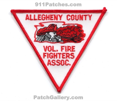 Allegheny County Volunteer Firefighters Association Patch (Pennsylvania)
Scan By: PatchGallery.com
Keywords: co. vol. assoc. assn. fire department dept.