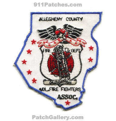 Allegheny County Volunteer Fire Fighters Association Patch (Pennsylvania)
Scan By: PatchGallery.com
Keywords: co. vol. firefighters assoc. assn. department dept. dedication