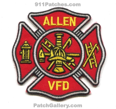 Allen Volunteer Fire Department Patch (North Carolina)
Scan By: PatchGallery.com
Keywords: vol. dept. vfd