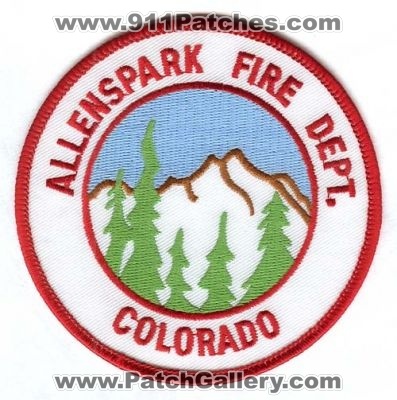 Allenspark Fire Department Patch (Colorado)
[b]Scan From: Our Collection[/b]
Keywords: dept.