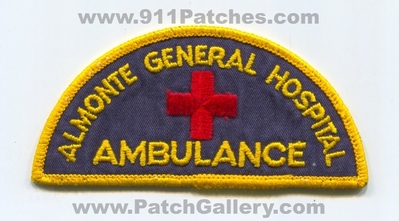 Almonte General Hospital Ambulance EMS Patch (Canada)
Scan By: PatchGallery.com
Keywords: emt paramedic