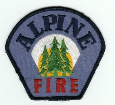 Alpine Fire
Thanks to PaulsFirePatches.com for this scan.
Keywords: california