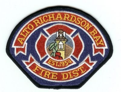 Alto Richardson Bay Fire Dist
Thanks to PaulsFirePatches.com for this scan.
Keywords: california district