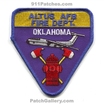 Altus Air Force Base AFB Fire Department USAF Military Patch (Oklahoma)
Scan By: PatchGallery.com
Keywords: dept. crash rescue cfr arff aircraft airport firefighter firefighting