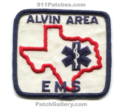 Alvin Area Emergency Medical Services EMS Patch (Texas)
Scan By: PatchGallery.com
Keywords: ambulance emt paramedic