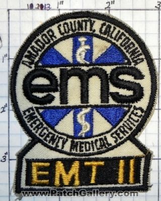 Amador County Emergency Medical Services EMT II (California)
Thanks to swmpside for this picture.
Keywords: 2 ems