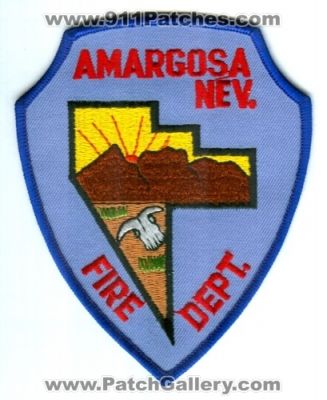 Amargosa Fire Department Patch (Nevada)
Scan By: PatchGallery.com
[b]Patch Made By: 911Patches.com[/b]
Keywords: dept. nev.