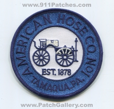 American Hose Company Number 1 Fire Department Tamaqua Patch (Pennsylvania)
Scan By: PatchGallery.com
Keywords: co. no. #1 dept. pa. est. 1878