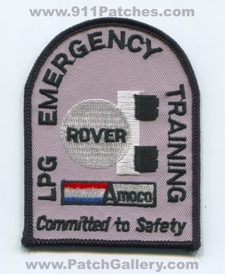Amoco Rover LPG Emergency Training Fire Department Patch (UNKNOWN STATE)
Scan By: PatchGallery.com
Keywords: industrial oil liquid propane gas petroleum dept. committed to safety