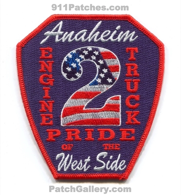 Anaheim Fire Department Station 2 Patch (California)
Scan By: PatchGallery.com
Keywords: dept. engine truck company co. pride of the west side