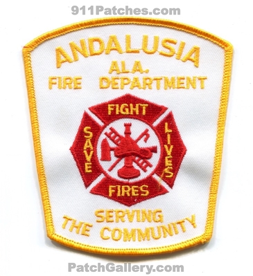 Andalusia Fire Department Patch (Alabama)
Scan By: PatchGallery.com
Keywords: dept. ala. fight fires save lives serving the community