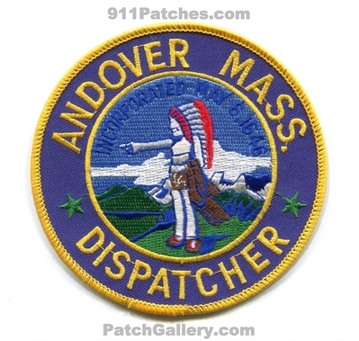 Andover Dispatcher 911 Communications Patch (Massachusetts)
Scan By: PatchGallery.com
Keywords: police fire ems department dept. mass. incorporated may 6, 1646