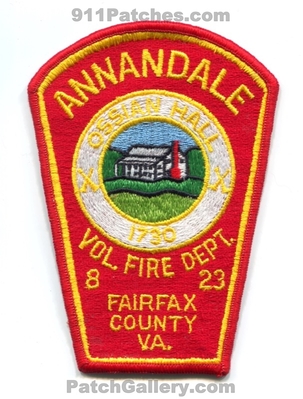 Annandale Volunteer Fire Department Fairfax County Patch (Virginia)
Scan By: PatchGallery.com
Keywords: vol. dept. co. 8 23 ossian hall 1730