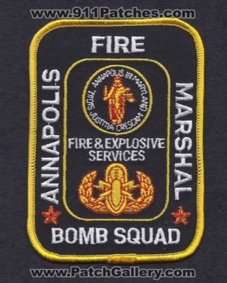 Annapolis Fire Department Marshal Bomb Squad (Maryland)
Thanks to Paul Howard for this scan.
Keywords: dept. & and explosive services