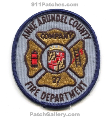 Anne Arundel County Fire Department Company 27 Patch (Maryland)
Scan By: PatchGallery.com
Keywords: co. dept.