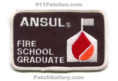 Ansul Corporation Fire School Graduate Patch (Wisconsin)
Scan By: PatchGallery.com
Keywords: company co. suppression foam