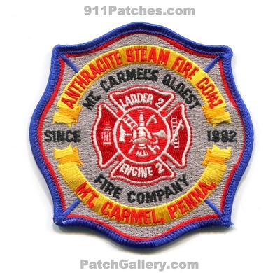 Anthracite Steam Fire Company 1 Engine 2 Ladder 2 Mount Carmel Patch (Pennsylvania)
Scan By: PatchGallery.com
Keywords: co. number no. #1 department dept. mt. carmels oldest penna.