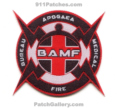 Bureau of Apogaea Medical and Fire BAMF Patch (Colorado)
[b]Scan From: Our Collection[/b]
Keywords: ems