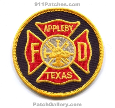 Appleby Fire Department Patch (Texas)
Scan By: PatchGallery.com
Keywords: dept.