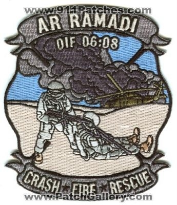 Ar Ramadi Crash Fire Rescue Department (Iraq)
Scan By: PatchGallery.com
Keywords: ramadiyah operation iraqi freedom oif 06:08 cfr arff dept.