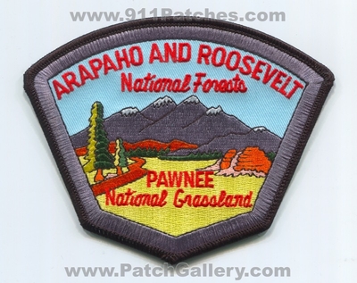 Arapaho and Roosevelt National Forests Fire Wildfire Wildland Patch (Colorado)
[b]Scan From: Our Collection[/b]
Keywords: pawnee national grassland