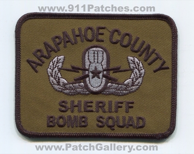 Arapahoe County Sheriffs Office Bomb Squad Patch (Colorado)
Scan By: PatchGallery.com
Keywords: co. department dept. police eod