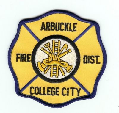 Arbuckle College City Fire Dist
Thanks to PaulsFirePatches.com for this scan.
Keywords: california district