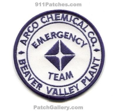 ARCO Chemical Company Beaver Valley Plant Emergency Response Team ERT Patch (Pennsylvania)
Scan By: PatchGallery.com
Keywords: co. fire department dept. rescue ems industrial plant hazardous materials hazmat haz-mat