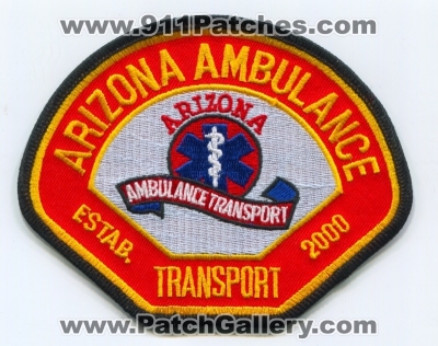 Arizona Ambulance Transport EMS Patch (Arizona)
Scan By: PatchGallery.com
Keywords: emt paramedic