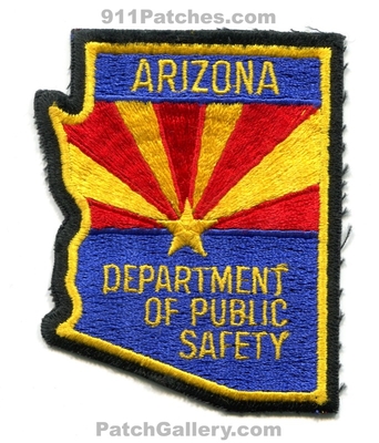 Arizona Department of Public Safety DPS Highway Patrol Patch (Arizona) (State Shape)
Scan By: PatchGallery.com
Keywords: dept. police sheriffs office