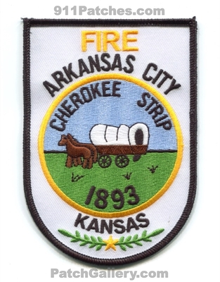 Arkansas City Fire Department Patch (Kansas)
Scan By: PatchGallery.com
Keywords: dept. cherokee strip 1893