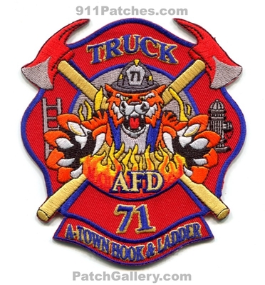 Arlington Fire Department Truck 71 Patch (Tennessee)
Scan By: PatchGallery.com
Keywords: dept. afd a.f.d. company co. station a-town hook & ladder tiger