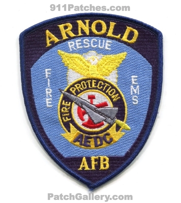 Arnold Air Force Base AFB Fire Protection USAF Military Patch (Tennessee)
Scan By: PatchGallery.com
Keywords: rescue ems aedc