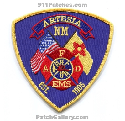 Artesia Fire Department Patch (New Mexico)
Scan By: PatchGallery.com
Keywords: dept. afd ems nm est. 1905