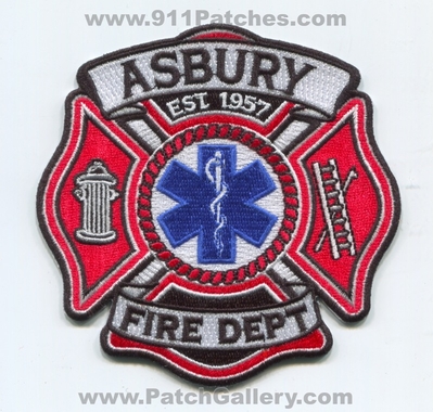 Asbury Community Fire Department Patch (Iowa)
Scan By: PatchGallery.com
Keywords: dept. est. 1957