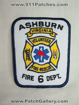 Ashburn Volunteer Fire Rescue Department (Virginia)
Thanks to Walts Patches for this picture.
Keywords: dept. 6