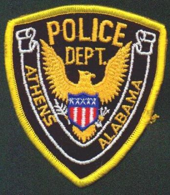 Athens Police Dept
Thanks to EmblemAndPatchSales.com for this scan.
Keywords: alabama department