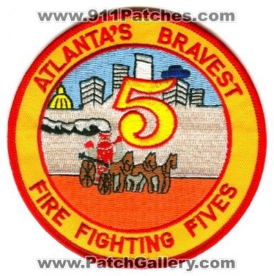 Atlanta Fire Department Station 5 (Georgia)
Scan By: PatchGallery.com
Keywords: fighting fives atlanta's bravest