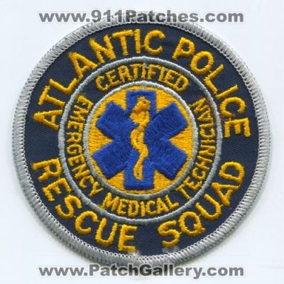 Atlantic Police Department Rescue Squad Certified EMT Patch (New Jersey)
Scan By: PatchGallery.com
Keywords: dept. ems