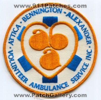 Attica Bennington Alexander Volunteer Ambulance Service Inc. Patch (New York)
Scan By: PatchGallery.com
Keywords: ems