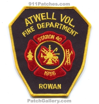 Atwell Volunteer Fire Department Station 40 Rowan Patch (North Carolina)
Scan By: PatchGallery.com
Keywords: vol. dept. 1956