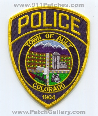 Ault Police Department Patch (Colorado)
Scan By: PatchGallery.com
Keywords: town of dept. 1904