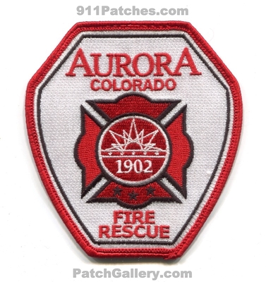 Aurora Fire Rescue Department Patch (Colorado)
[b]Scan From: Our Collection[/b]
Keywords: dept. 1902