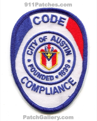 Austin Police Department Code Compliance Patch (Texas)
Scan By: PatchGallery.com
Keywords: city of dept. founded 1839